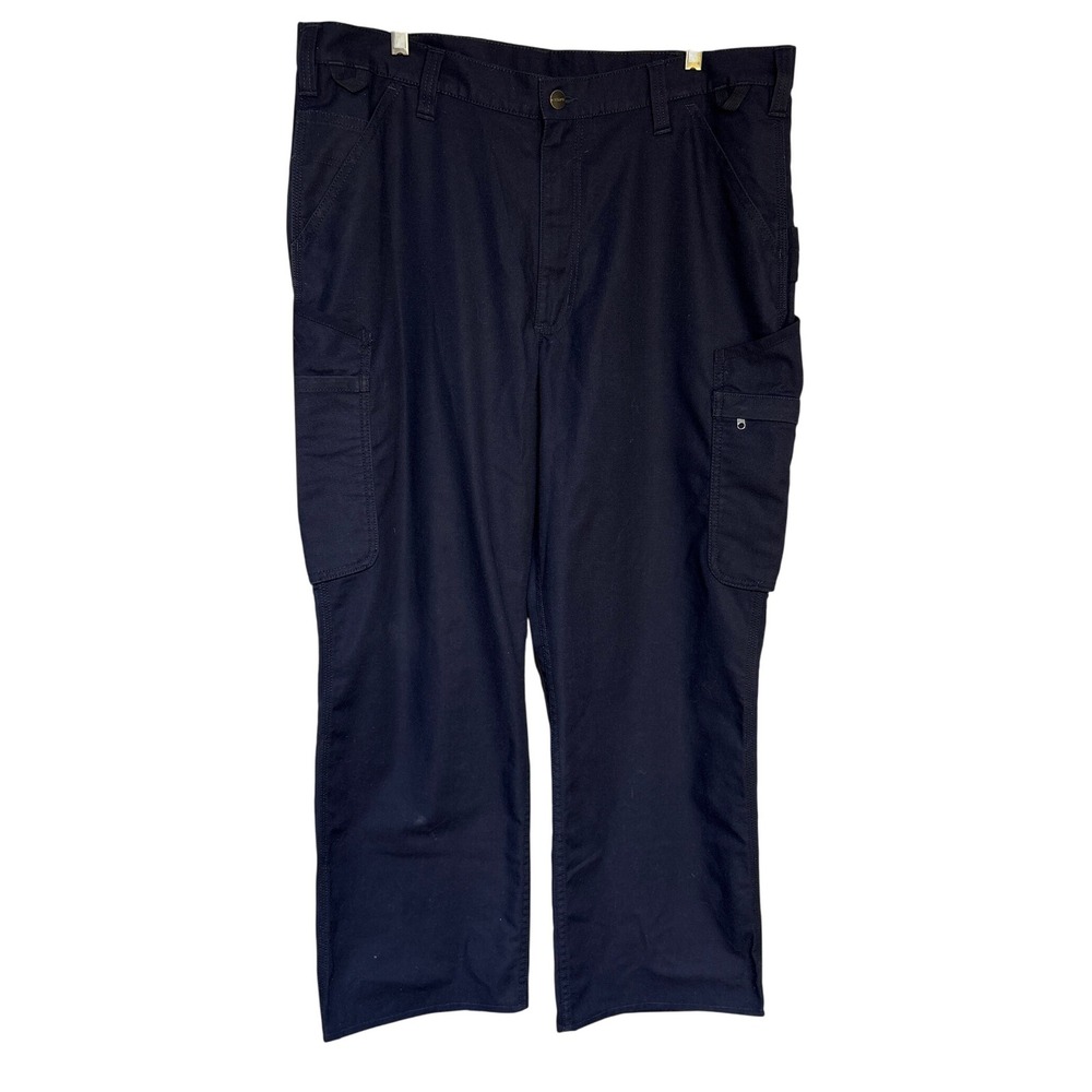 Carhartt Mens Cargo Pants Workwear Relaxed Fit Blue Work Casual‎ Size 38x27
